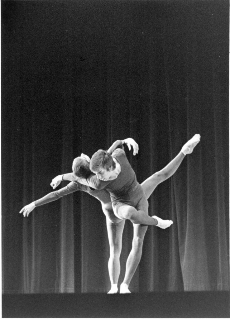 Viola Farber and Jeff Slayton in "Tendency" (1971) - Choreography by Viola Farber - Photo by Theresa King