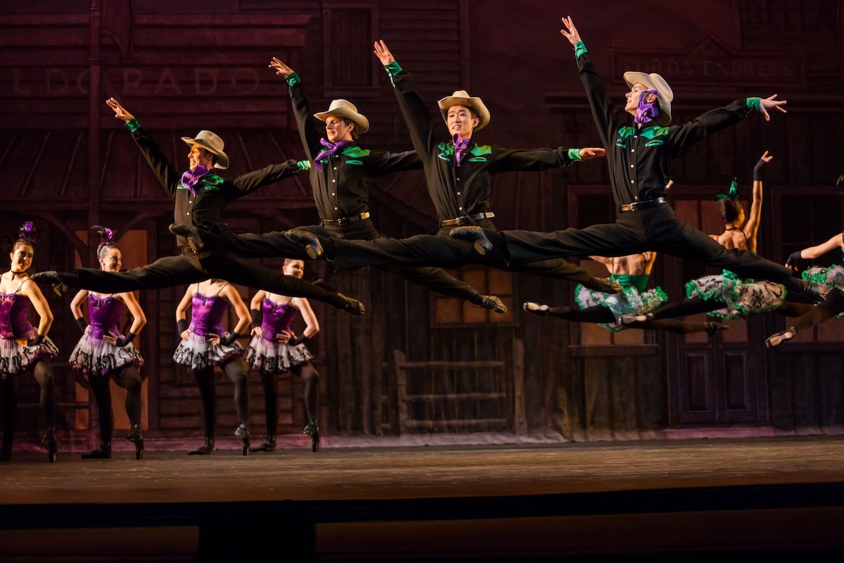 Los Angeles Ballet in “Western Symphony”. Photo by Reed Hutchinson.