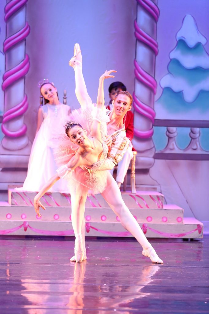 Westside Ballet's The Nutcracker - Mirabelle Weinbach as the Sugar Plum Fairy with Evan Swenson - Photo by Todd Lechtick