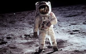 NASA file photo- Buzz Aldrin's 1969 moon walk