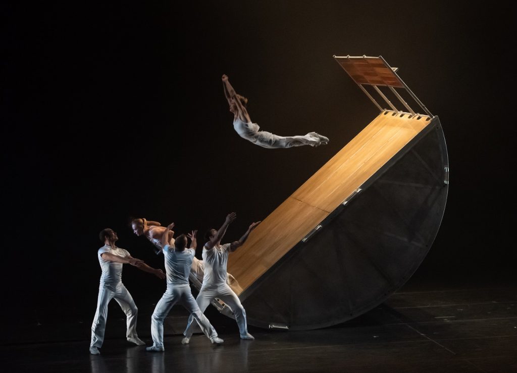 "Trajectoire" - DIAVOLO Architecture in Motion - Musco Center for the Arts - Photo by Doug Gifford