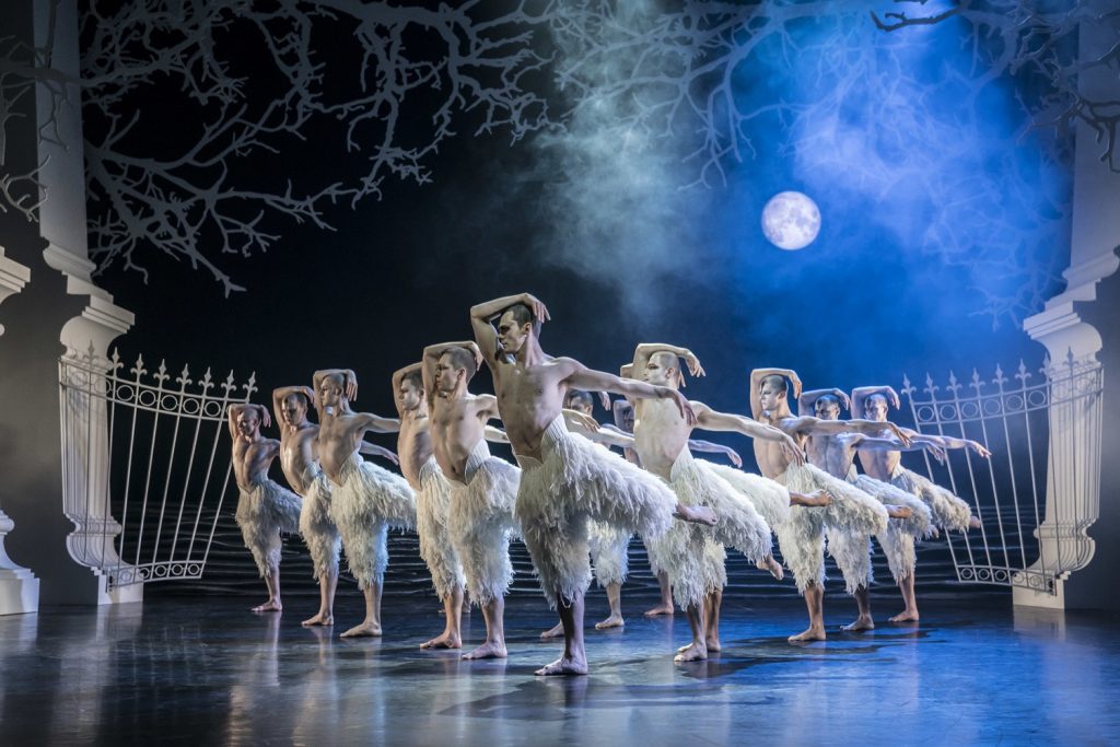 Matthew Bourne's "Swan Lake" - Max Westwell as The Swan with Ensemble-Matthew Bourne's "Swan Lake" - Will Bozier as The Swan with Ensemble - Photo by Johan Persson