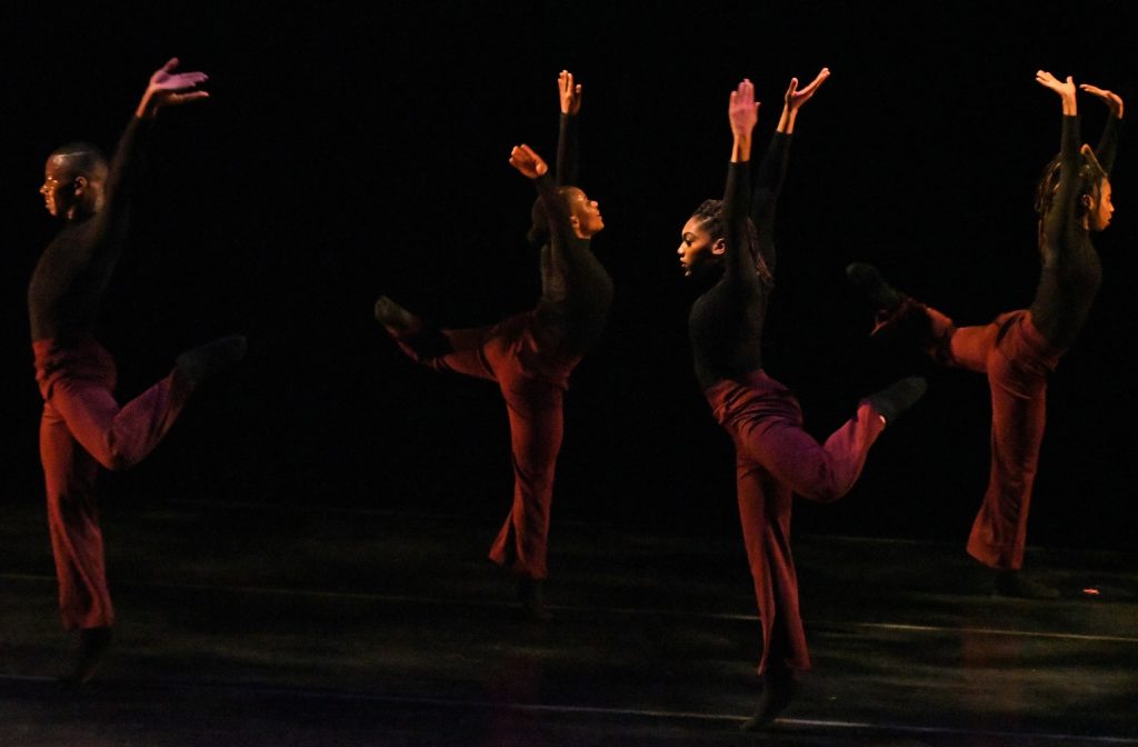 Lula Washington Dance Theatre performs the world premiere of "Hands Up: A Testimony" by Tommie Waheed Evans at the Wallis Annenberg Center for the Performing Arts on January 30, 2020 - Photo by Kevin Parry