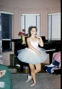 Young Joanne in a blue tutu - courtesy of the artist.