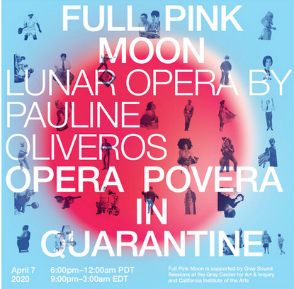 Poster for Full Pink Moon Fundraiser event - Courtesy of the company.
