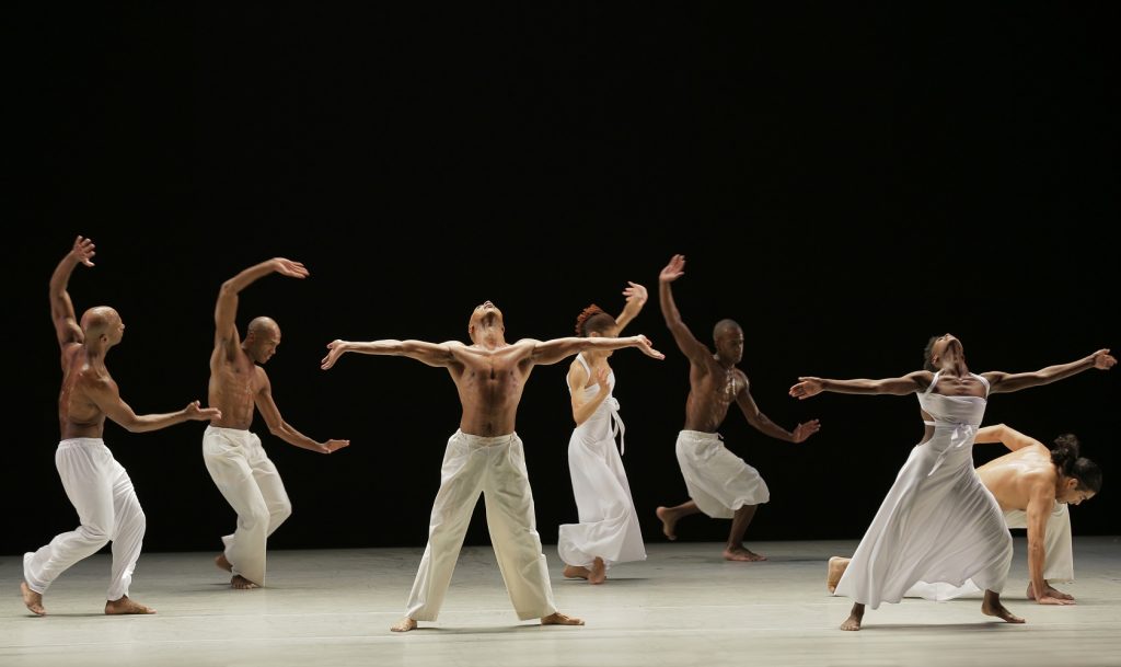 Alvin Ailey American Dance Theater in Ronald K. Brown's GRACE. Photo by Pierre Wachholder