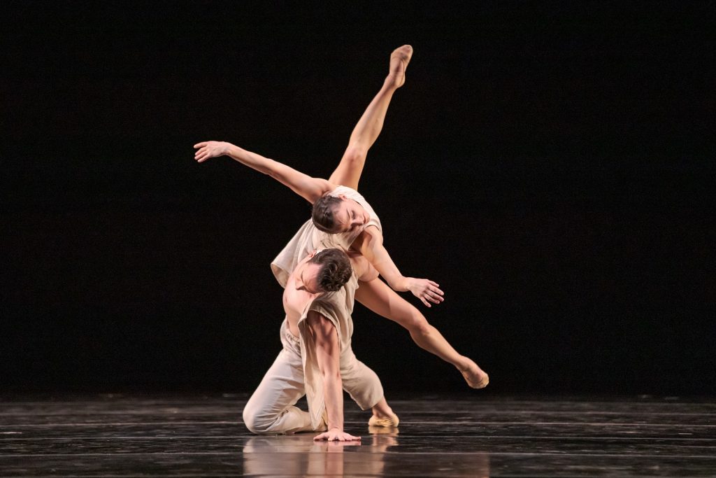 Smuin dancers Terez Dean Orr and Ben Needham-Wood in Amy Seiwert’s "Renaissance", a world premiere presented in the Company's spring 2019 program. (Photo credit: Chris Hardy)