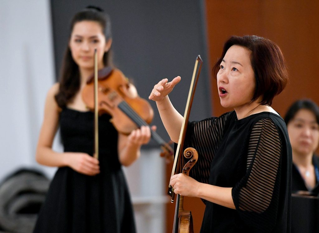 LA Phil's Bing Wang leads Classical Instrumental Mastery Class in 2020 - Photo courtesy of The Music Center