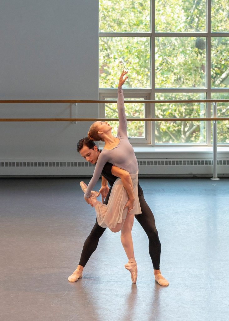 Molly Novak, partnered by Nations Wilkes-Davis in 'This Bitter Earth' by Christopher Wheeldon. Photo by Igor Burlak.