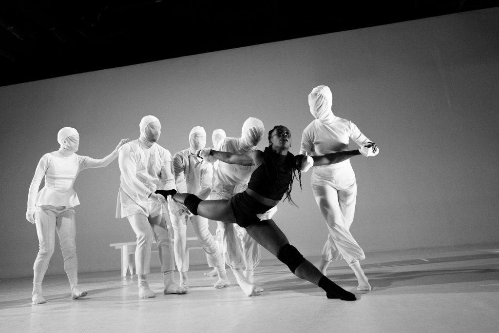 Jamila Glass and company in "Tainted" Choreographer: Roderick George - Photo by Robbie Sweeny, courtesy of L.A. Contemporary Dance Company