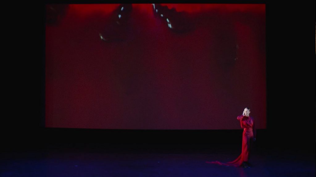 REDCAT NOW Festival - Samantha Mohr in "Laocoon with Cabiria at 9" - Directed by Maria Garcia - Screenshot by LADC
