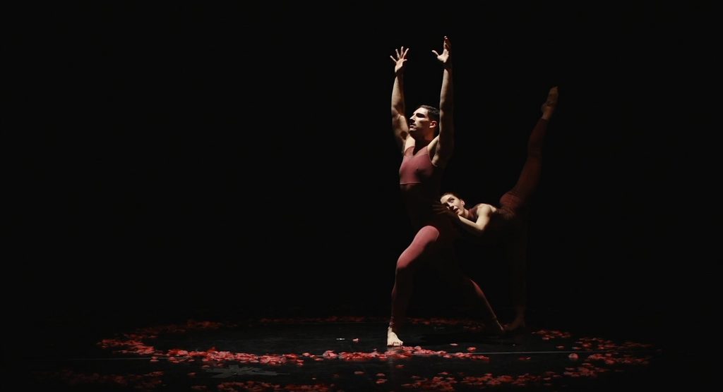 Moi Josue Mitchel and Julienne Mackey in "When Ashes Fall" choreography by Deborah Brockus - Screenshot by LADC