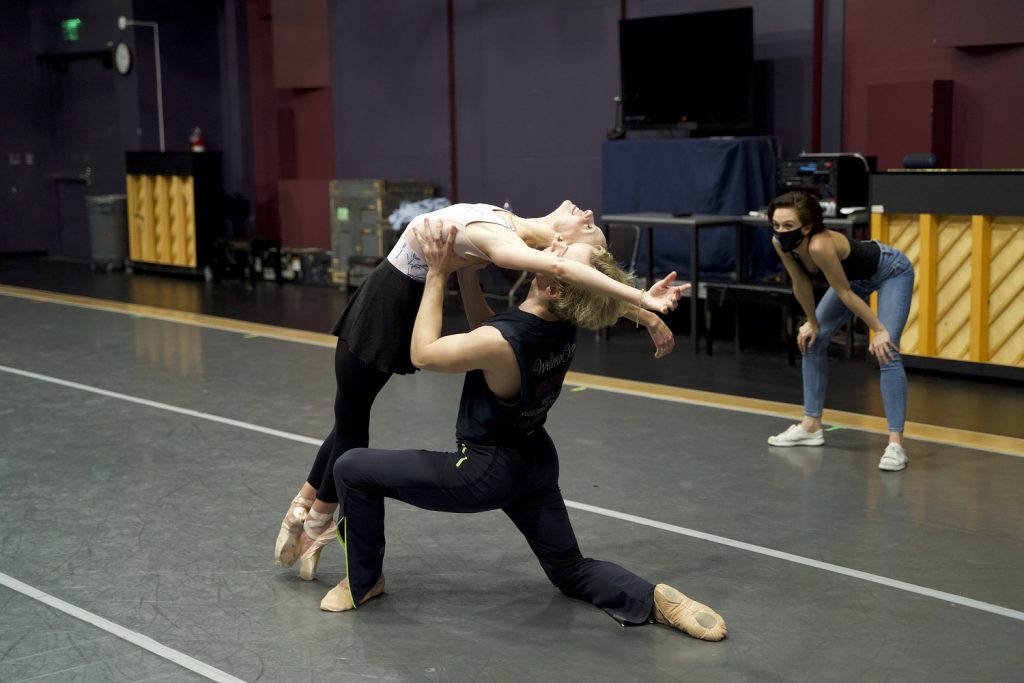 Lauren Lovette (right) in rehearsal with ABT - Photo by Carlos Lopez