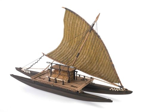 Model of a drua sailing canoe