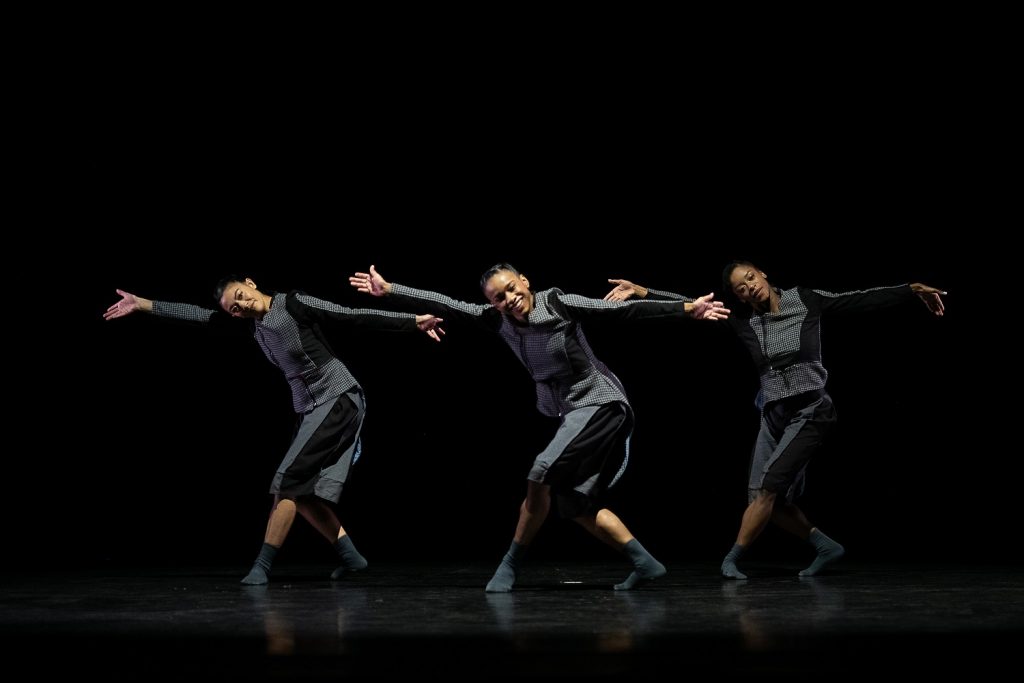 Ballet Hispánico’s Shelby Colona, Dandara Veiga, and Lenai Wilkerson in Gustavo Ramírez Sansano's "18+1" - Photo by Christopher Duggan