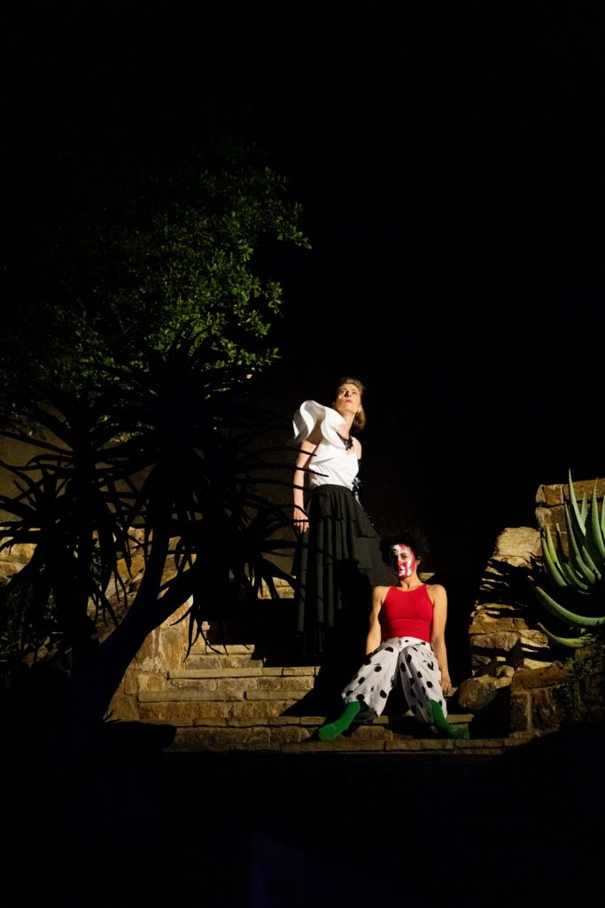 Long Beach Opera - Kiera Duffy and dancer in "Pierrot Lunaire" - Photo by Jordan Geiger