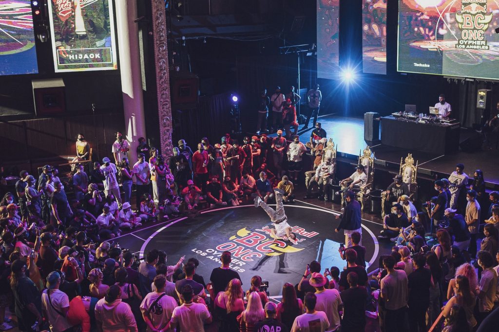 Participants compete at Red Bull BC One Cypher at Avalon Hollywood in Los Angeles, CA, USA on July 31, 2021. - Photo courtesy of Red Bull BC