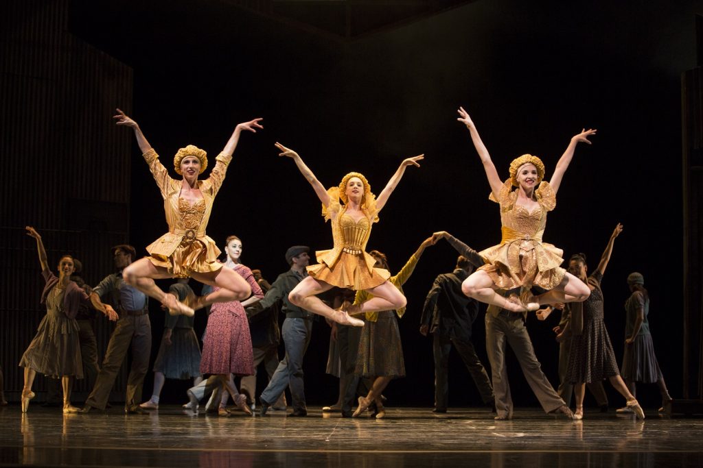 Pacific Northwest Ballet company dancers in Twyla Tharp's "Waiting at the Station" - Photo © Angela Sterling