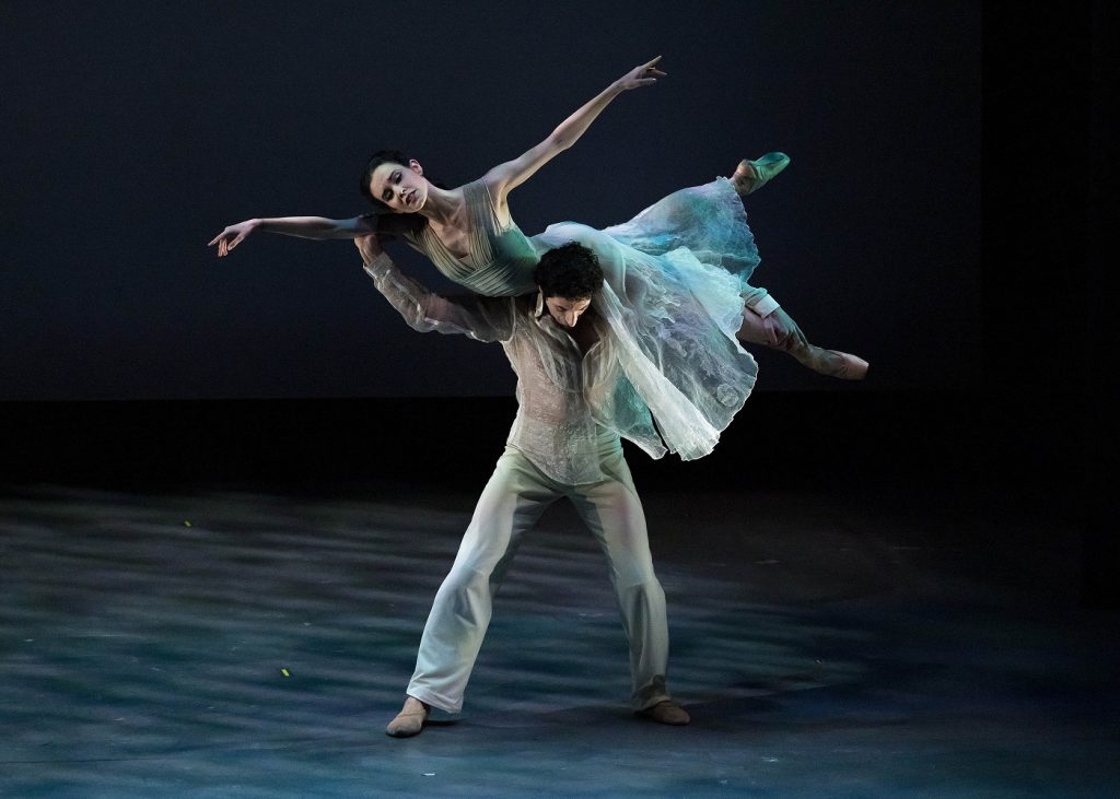 Los Angeles Ballet - Petra Conti and Tigram Sargsyan in Christopher Wheeldon's "Ghosts" - Photo by Reed Hutchinson/LAB
