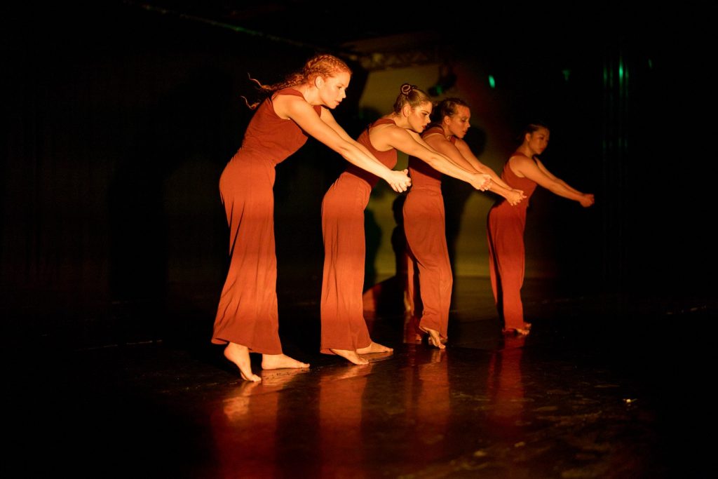 Psychopomp Dance Theater - Lydia McDonald, Stephanie Mizrahi, Abby Chuah, Mizuki Sako in "EYN SOF" - Photo by George Simian