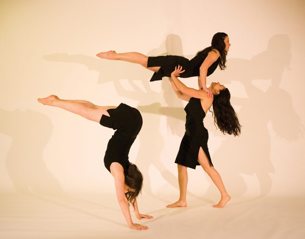 Lineage Dance - (L-R) Teya Wolvington, Meghann Zenor (in air), Caterina Mercante - Photo by Mario Barberio