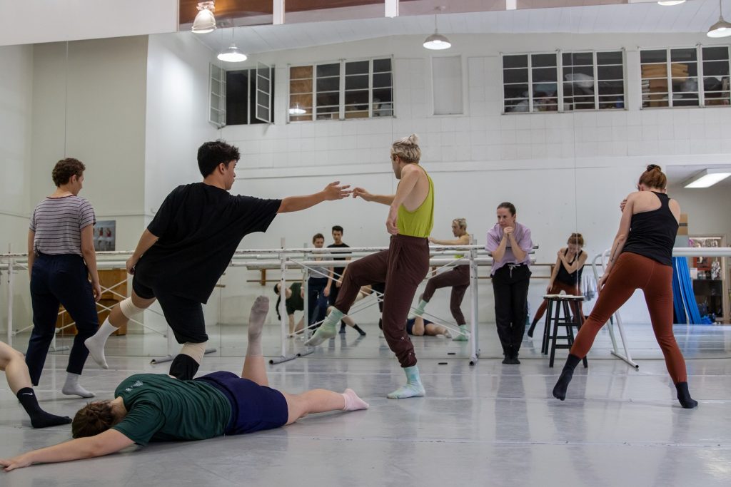 Backhausdance in rehearsal for Amanda Kay White's "The Emergent Self" - Photo by Morgan Goodfellow