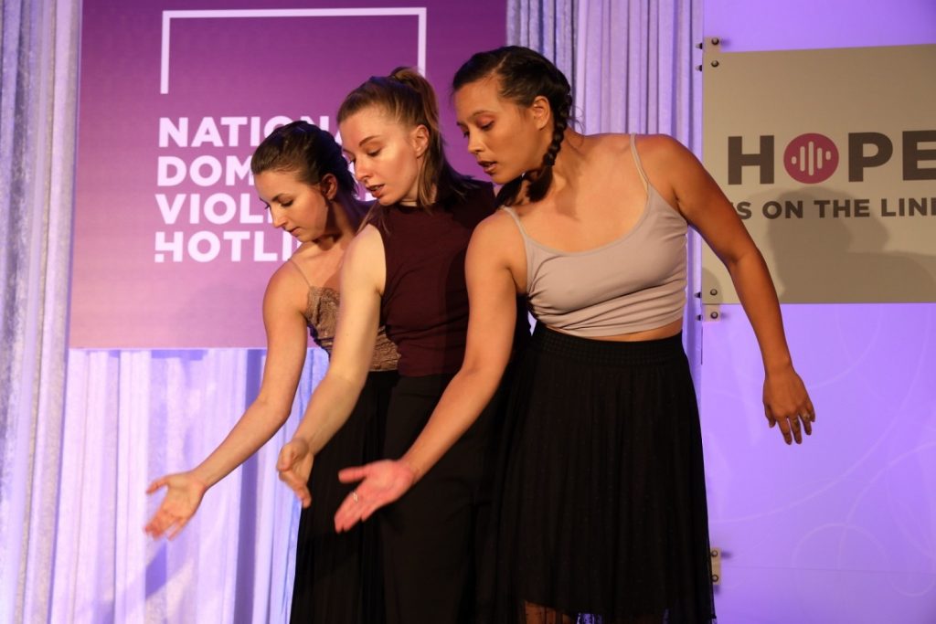 Dancers performing work by Leah Zeiger - Photo courtesy of the National Hotline for Domestic Violence.
