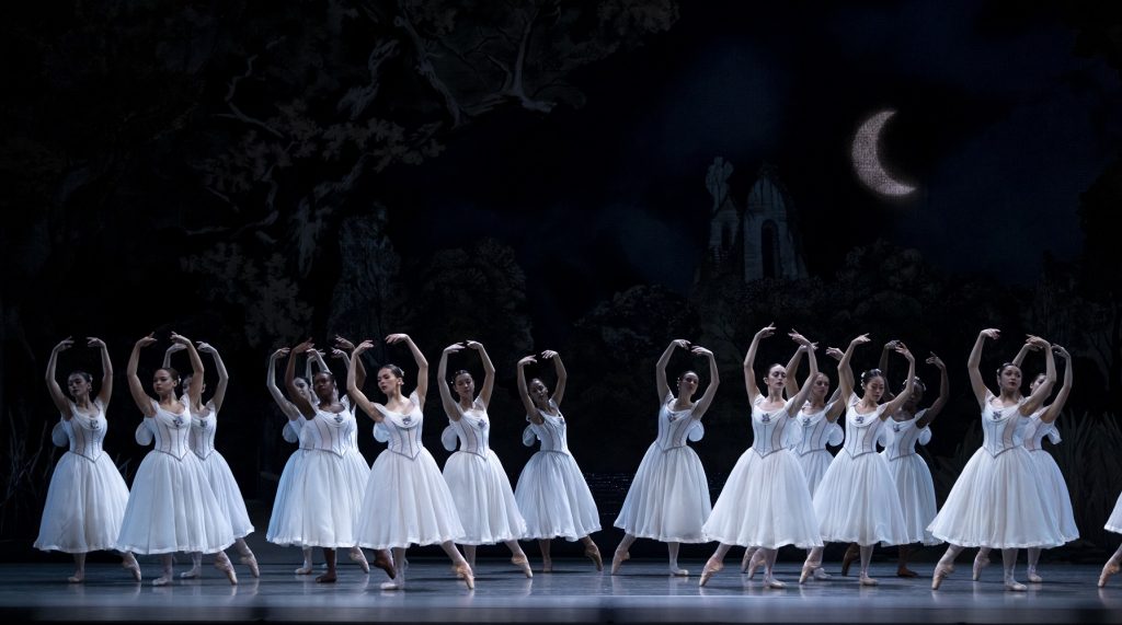 Pacific Northwest Ballet company dancers as the ghostly Wilis, in Peter Boal’s staging of "Giselle" - Photo © Angela Sterling