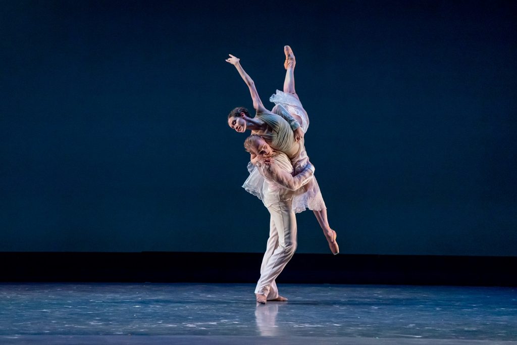 Los Angeles Ballet - Petra Conti and Evan Swenston in Christopher Wheeldon's "Ghosts" - Photo by Cheryl Mann