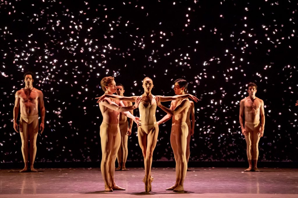 Los Angeles Ballet in Christopher Wheeldon's "Fools Paradise" - Poppy Coleman (center) - Photo by Cheryl Mann