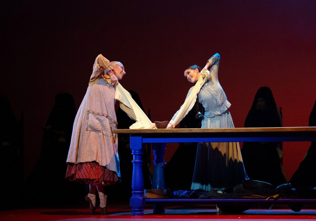 American Ballet Theatre - Luciana Paris (Nacha) and Cassandra Trenary (Tita) in Christopher Wheeldon's "Like Water for Chocolate" - Photo: Marty Sohl.