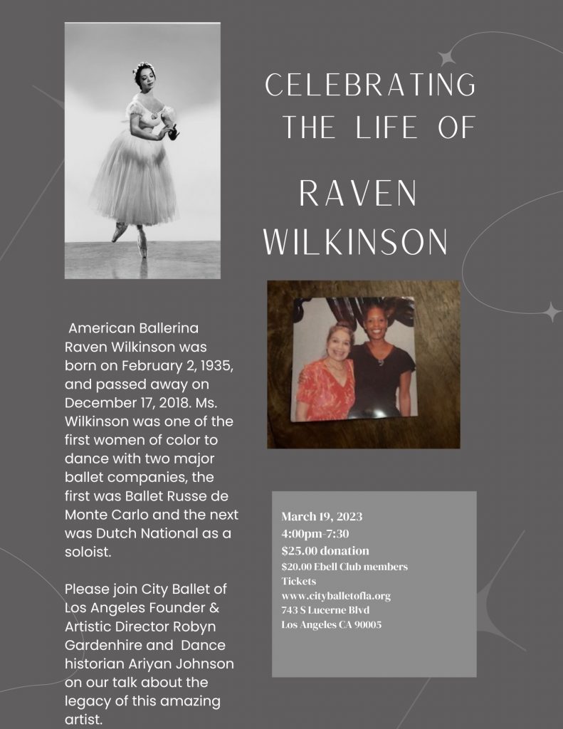 Raven Wilkinson Flyer - Courtesy of the artists
