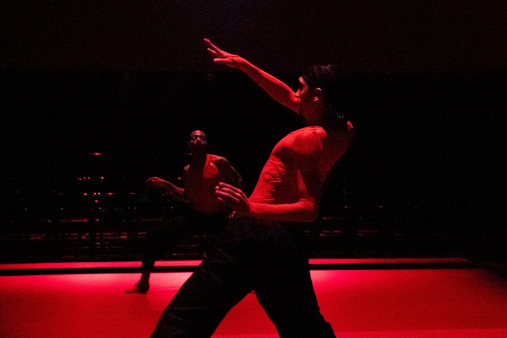 L-R Shamel Pitts, Tushrik Fredericks in dress rehearsal for Pitts' "Touch of RED" - Photo by Bailey Holiver