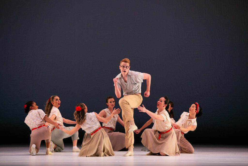 Paul Taylor Dance Company in Taylor's "Company B" - Lee Duveneck (center) - Photo by Whitney