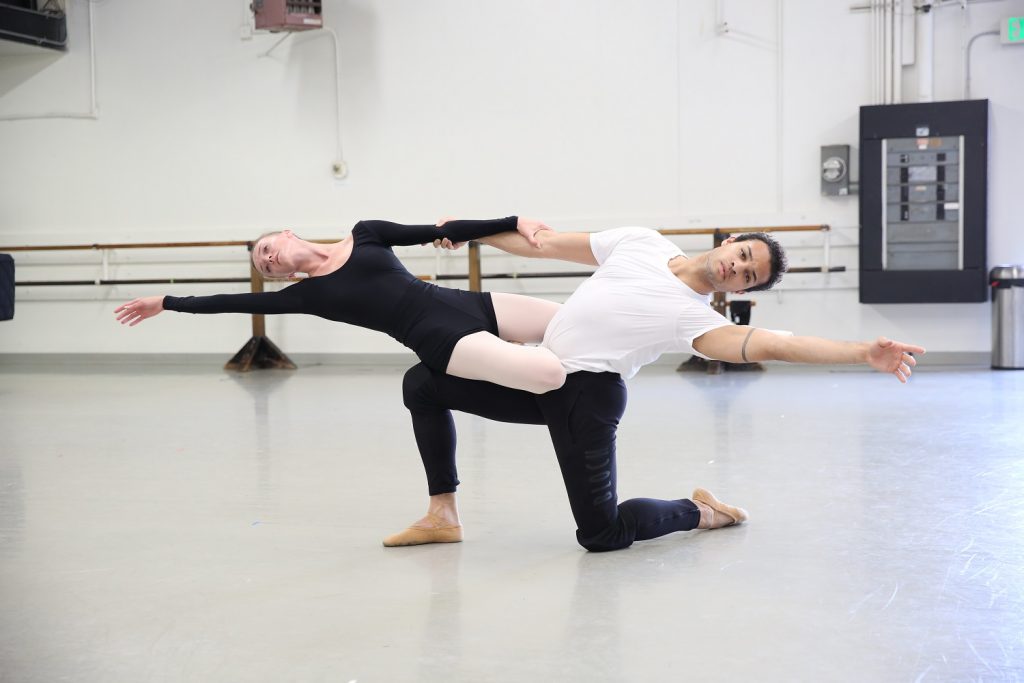 Andrea Laššáková and Adrian Blake Mitchell in rehearsal at Westside Ballet - Courtesy of the artists