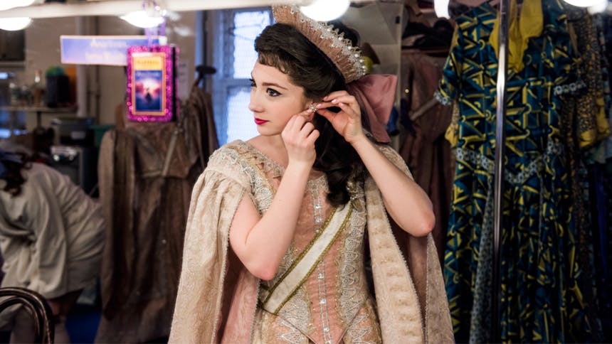 Lyrica Woodruff backstage during Broadway production of "Anastasia" - Photo courtesy of the artist