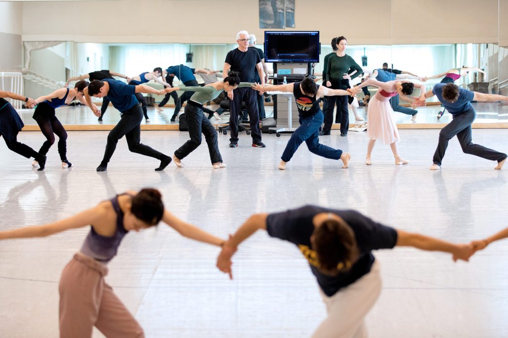 San Francisco Ballet rehearsing Caniparoli’s “Emergence.” Reneff-Olson Productions