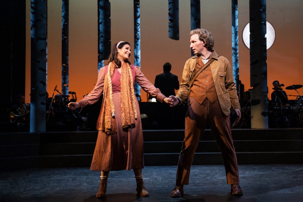 Stephanie J. Block and Sebastian Arcelus in “Into the Woods.” Photo by Matthew Murphy and Evan Zimmerman.