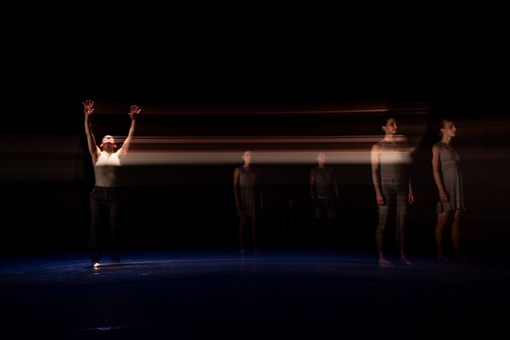 FUSE Dance Company - Leann Alduenda (left) with cast of "A State of Presence" by Joshua D. Estrada-Romero - Photo by Skye Schmidt
