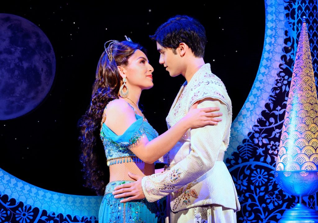 Senzel Ahmady as Jasminean and Adi Roy as Aladdin in "Aladdin" - Photo by Deenvan Meer Disney